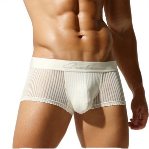 Calzoncillos Boxer Deportivos de Malla Transpirable para Hombre, Antibacterianos, Tejidos, con Diseño Sólido y Sexy, de Alta Calidad al por Mayor - Product Image 2