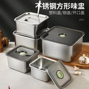 304 Stainless Steel Square <b>Spice</b> <b>Jar</b> With Lid Food Grade For Kitchen Storage - Product Image 3