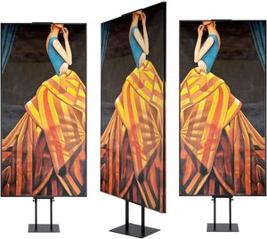 Cabine d'affichage numérique alimentée par batterie Portable extérieur haute luminosité CMS logiciel Menu annonce affiche écran avec roues pour la fête - Product Image 2