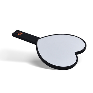 Portable Handheld ABS <b>Plastic</b> Black Custom Logo Single Side Heart Shape Makeup Cosmetic Mirror - Product Image 6