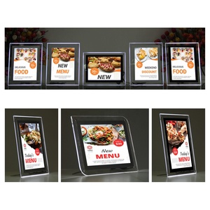 Bảng Đứng Acrylic Crystal Nhà Hàng Hộp Đèn LED Menu Bảng Hiệu Lightbox - Product Image 1