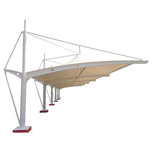Abri de voiture en acier avec toit en PVC, design moderne, imperméable, abri de stationnement pour voiture - Product Image 1