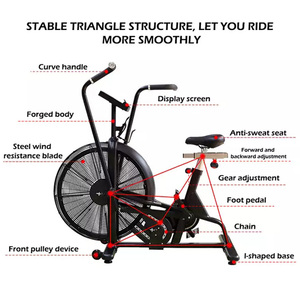 Air Bike Fitness Machine Exercise Commercial Gym Equipment <span class=keywords><strong>concept</strong></span> <span class=keywords><strong>2</strong></span> two Indoor Body Building Sport Hot Selling Fitness - Product Image 2