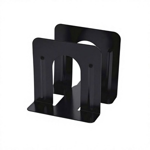 Ensemble de 2 serre-livres en métal noir, design tendance, taille personnalisée, pour accessoires de décoration intérieure - Product Image 1