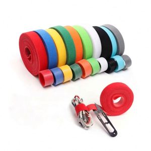 Sangles Velcro en nylon double face, attaches de câbles auto-adhésives en nylon à crochets et boucles, attaches de câbles Velcro personnalisées - Product Image 1