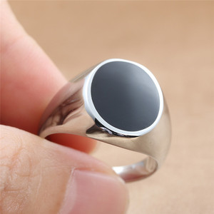 yunnique Men's <b>Titanium</b> Steel Geometric <b>Rings</b> Retro Punk Style Multi Color Fashion Jewelry Gift - Product Image 3