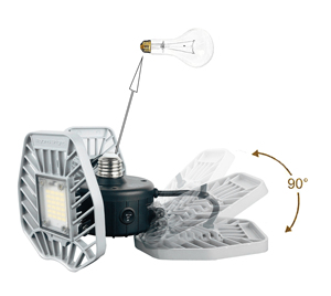 Nuevo Diseño de Lámpara LED para Almacén de 60W, Súper Brillante, Ajustable, con Sensor de Inducción Automático, Modelo WD-101 - Product Image 4