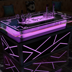 Manufacturer Customized <strong>Bar</strong> Pub Furniture <strong>Illuminated</strong> Led Lighting Tempered Glass Portable <strong>Table</strong> - Product Image 5