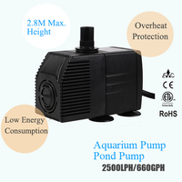 Pompe à eau submersible silencieuse à haut débit Jier 660 GPH 2500L/H, écologique, faible bruit, pour aquarium, fontaines de jardin, ETL CE