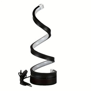 Lámpara de Escritorio LED Moderna Minimalista en Espiral, Controlada por Cable, Luz Ambiental LED de Tres Colores, Adecuada para Bares, Cafés, Dormitorios - Product Image 4