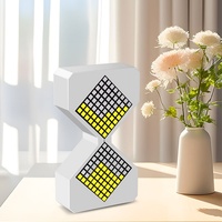 Sablier numérique électrique avec lumière nocturne LED réglable, en plastique, chargeur de type C