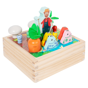 Juguetes <span class=keywords><strong>de</strong></span> Madera para Niños, Estilo Montessori, Granja, para Jugar a Sacar las Zanahorias, Pescar, Entrenar la Coordinación Ocular, Desarrollar la Inteligencia - Product Image 1