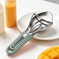 Couteau à éplucher, couper et séparer la mangue 3-en-1 Junnuo, éplucheur d'avocat, trancheuse à fruits, dénoyauteur, gadgets de cuisine en PP et acier inoxydable