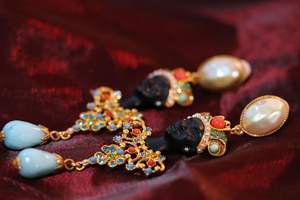 लंदन के उच्च गुणवत्ता वाले गहने पश्चिमी एंटीक विंटेज इजिप्टियन एस्क ने मोती ब्लैकमॉर नेग्रो महिला इयररिंग्स क्लिप - Product Image 4