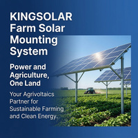 Système de montage solaire KINGSOLAR pour terres agricoles, résistant aux vents forts (60 m/s), pour terres agricoles ouvertes, fabricant certifié CE ISO OEM