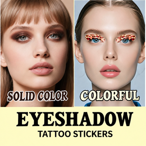 Pegatinas de tatuaje de sombra de ojos con diseño de campana navideña, calcomanías temporales brillantes para la cara, maquillaje no irritante para fiestas y festivales - Product Image 4