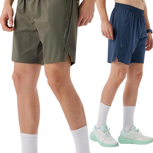 กางเกงวิ่งผู้ชายแบบสปอร์ต 75% ไนลอน 25% สแปนเด็กซ์ มีซิปด้านข้าง กางเกงจ็อกกิ้งแห้งเร็วสำหรับออกกำลังกาย - Product Image 5