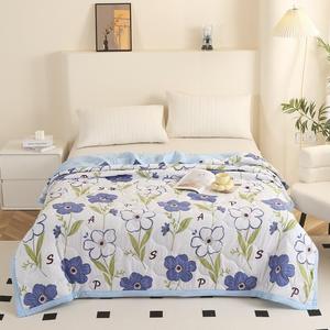 Piumino Estivo in Cotone Lavato Personalizzato OEM ODM, Trapuntato con Stampa Cartoon, Traspirante, Morbido e Sottile per Aria Condizionata - Product Image 1