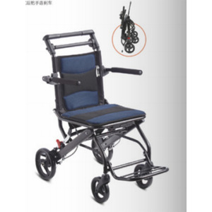 Silla de ruedas manual Foshan Dongfang FS800LBJF4 de aleación de aluminio, ligera y plegable, para ancianos, ayuda para la movilidad. - Product Image 1