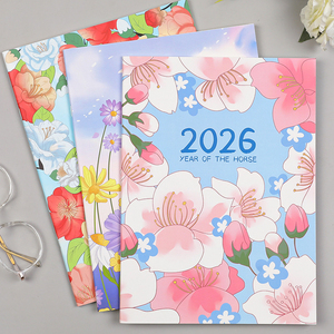 Agenda mensuel GF 2026, nouvelles tendances, A4 A5, assistant de travail de bureau, journal, planificateur, carnet imprimé de fleurs, planification quotidienne et hebdomadaire - Product Image 1
