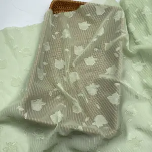 Pemasok Kain Tekstil Tiongkok Grosir Gaun FASHION Kain Sifon JACQUARD FARBICS untuk Pakaian Wanita