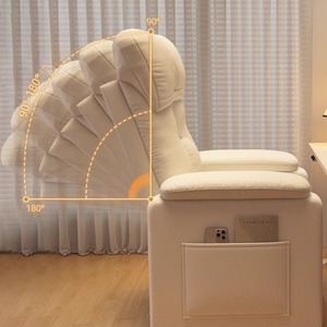Fauteuil à bascule pliable moderne <span class=keywords><strong>scandinave</strong></span> en tissu, minimaliste, pour salon et loisirs - Product Image 5
