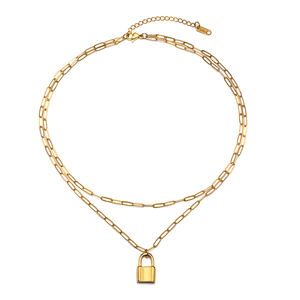 Ожерелье из нержавеющей стали с двухслойной цепочкой - Product Image 6