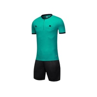 Uniforme d'arbitre de football pour adultes personnalisé, 100% polyester, imprimé par transfert thermique, kit d'arbitre de football classique