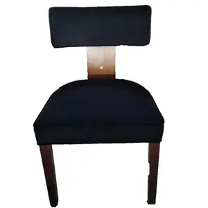 Contemporary Luxury Solid Wood Dining Chair With T-Backrest Upholstered Side Chair For Home Furniture