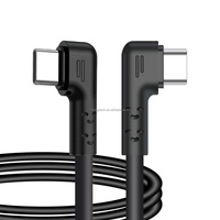 Câble de charge rapide USB C vers C 240W 20V 6A avec connecteur en forme de L, cordon haute puissance pour smartphone, tablette, appareil photo, ordinateur portable, batterie externe