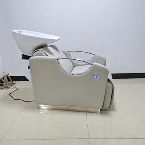 Station de lavage de cheveux moderne personnalisée, équipement de salon de coiffure, salon de beauté, chaise de shampooing électrique avec bol en céramique - Product Image 4