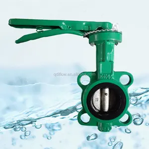 PN16 Cast Iron Wafer Type Air Ducting Manual Butterfly Valve