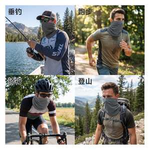 Outdoor <b>Sunscreen</b> Breathable Quick-Drying Multifunctional Magic Headband For Cycling Hiking Fishing Running Adults Solid Color - Product Image 2