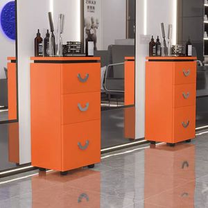 Chariot de coiffure mobile en bois moderne K avec 3 tiroirs et rangement utilitaire pour salon de beauté - Product Image 6