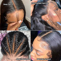 Pelucas de Cabello Humano al por Mayor Sin Pegamento, Peluca de Encaje Completo HD, Cabello Humano Liso SDD, Pelucas Frontales de Encaje Bob, Pelucas de Cabello Humano Remy con Cutícula Alineada