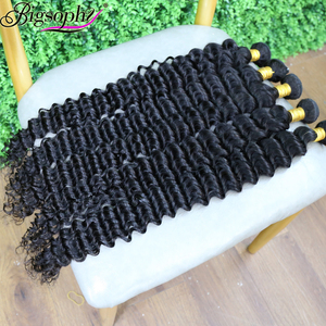 Extensions de cheveux humains vierges brésiliens Remy à prix d'usine, vague profonde, 12-30 pouces, vente en gros, extensions doubles à la machine - Product Image 2