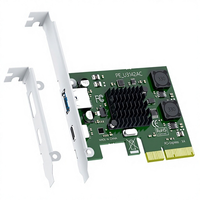 GLOTRENDS U3142AC 2-Port 10Gb PCIe USB 3.1 Type A/C Expansion Card (USB 32 Gen2 10Gbps Full Speed)