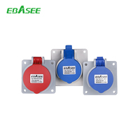 Prise industrielle intelligente électrique monophasée triphasée IP44 IP67 2P+E 3P+E 3 broches 4 broches 5 broches 16a 32a 63a 125a en plastique