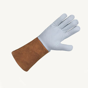 Guantes de Soldadura de Cuero Vacuno Resistentes, Guantes de Soldadura MIG, Resistentes al Calor, Industriales, con Puño Largo, de Seguridad - Product Image 6