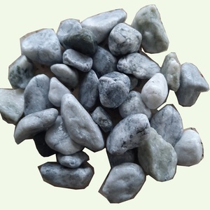 White Round Tumbled Natural Stone Pebbles Polished Cobble Type for Home Garden Decor for Exterior Landscaping - Product Image 3