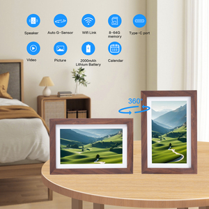 Phong cách mới 7 "Wifi LCD ảnh kỹ thuật số khung gỗ hiển thị video LCD màn hình quảng cáo - Product Image 4