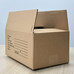 Boîte d'expédition portable haut de gamme en carton ondulé avec motif personnalisé, en matériaux recyclés, pour le rangement de vêtements et de chaussures - Product Image 1