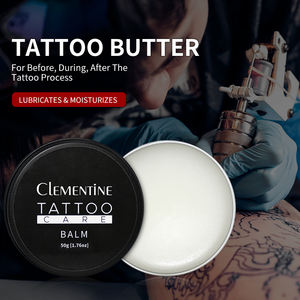 Baume de soin après tatouage personnalisé, échantillon de baume de tatouage noir végétalien, OEM 50g, vitamine, pommade pour tatouage - Product Image 4