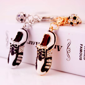 Wholesale Football Shoes Rhinestone Keychain Car Purse <b>Bag</b> Buckle Pendant <b>Key</b> <b>Ring</b> Keychain Sports Gift - Product Image 1