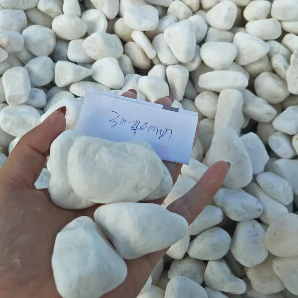 factory Landscaping Cheap Natural Stone Snow White Pebble Stone