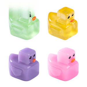weij Micro-paysage lumineux à grille de pixels, <span class=keywords><strong>petit</strong></span> canard jaune mignon, accessoires décoratifs DIY, mini bibelot - Product Image 5