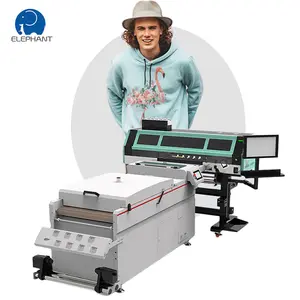 Impressora Dtf com máquina de agitação em pó, cabeça de impressão i3200, camiseta industrial de transferência de calor de 60 cm, impressora Dtf