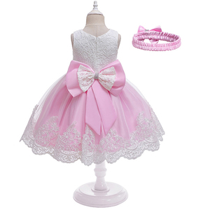 Vestido de Noche para Niñas, Estilo Festivo, con Lazo y Encaje, Vestido Largo para Niñas, OEM, Personalizado, Venta al por Mayor, Regalo de Cumpleaños, Carnaval - Product Image 1