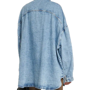 Camicie di <span class=keywords><strong>jeans</strong></span> da <span class=keywords><strong>donna</strong></span> di moda di vendita calda camicie di <span class=keywords><strong>jeans</strong></span> <span class=keywords><strong>oversize</strong></span> magliette di <span class=keywords><strong>jeans</strong></span> a maniche lunghe - Product Image 3