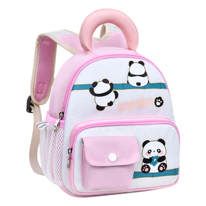 Sac à dos pour enfants unisexe, design mignon de <span class=keywords><strong>panda</strong></span> de dessin animé, grande capacité, fermeture à glissière, doublure en polyester, imperméable, sac d'école - Product Image 3